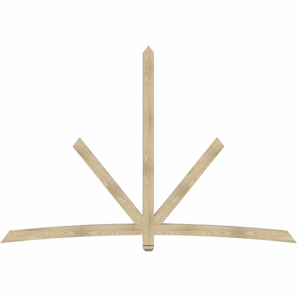 Ekena Millwork Alberta Rough Sawn Timber Gable Bracket, Douglas Fir, 108"W x 72"H x 4"D x 4"F, 16/12 Pitch GBW108X72X0404ALB00RDF - main